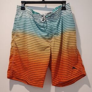 Tommy Bahama Ombre Stripe Swim Trunks L